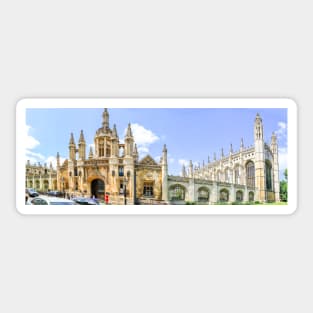 King's College Panorama, University of Cambridge Sticker